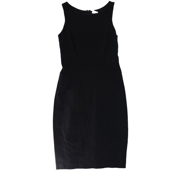 Cache Black Stretch Sheath Cocktail Work Above Knee Sleeveless High Neck Dress - Picture 3 of 8